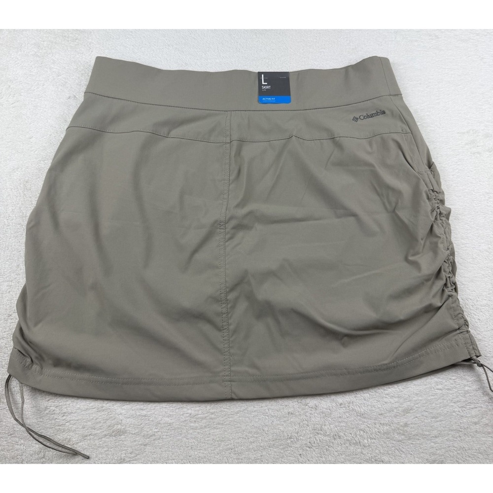 NWT-Columbia Omni-Shield Omni-Shade Skort Skirt Active Fit Size L Tusk/Tan - Picture 2 of 10